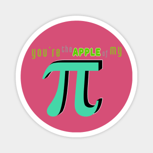 Vintage 'You're the Apple of My Pi' Pun Design No 1 Magnet